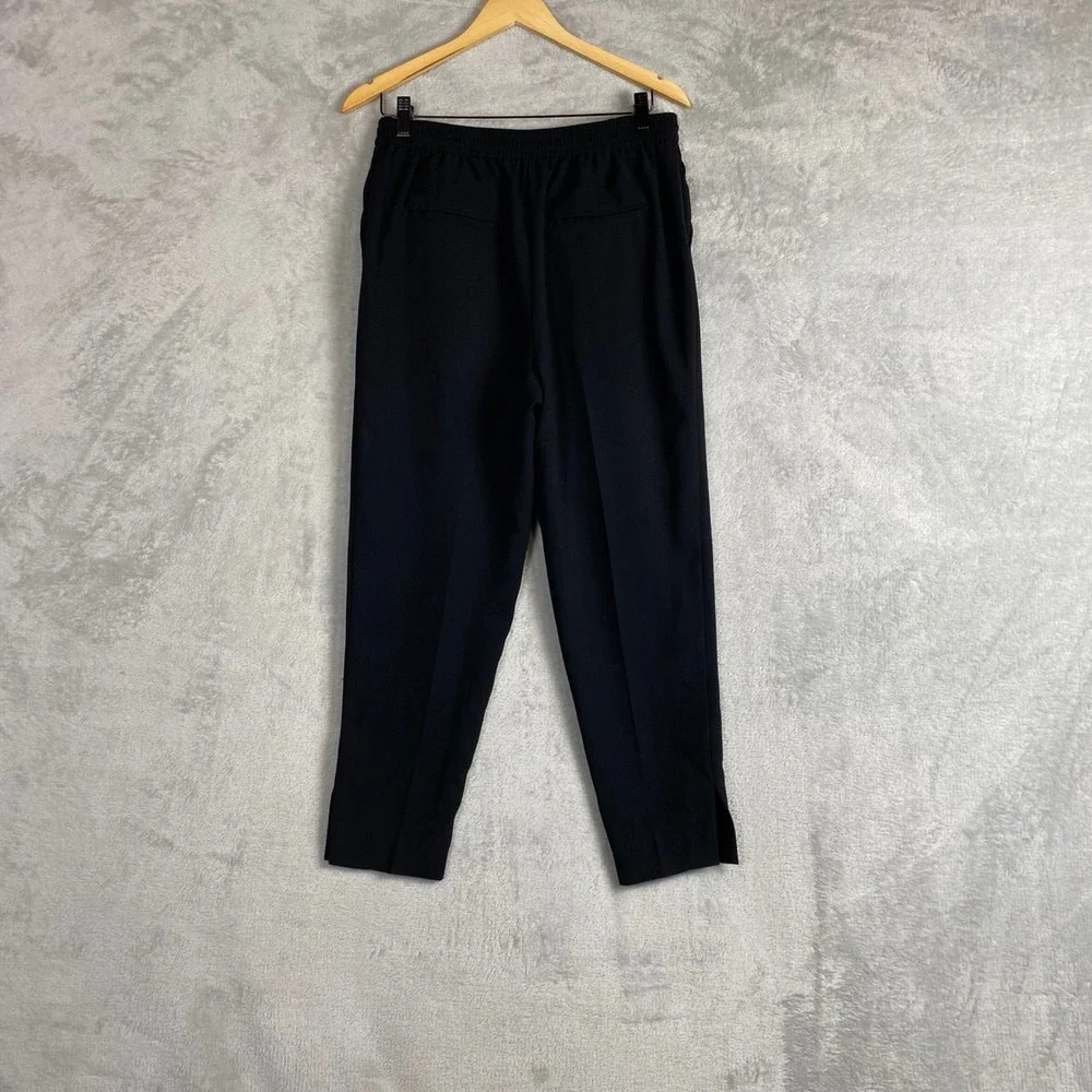 Anthropologie The Essential Pull On Trouser Black Elastic Waist Pant Size 4 - Picture 2 of 8